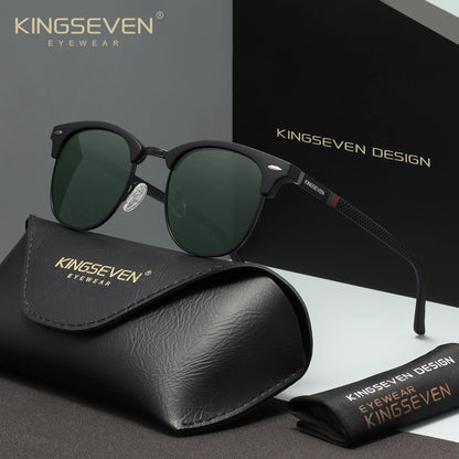 KINGSEVEN 7016 Polarized Sunglasses – Round Frame, UV400, 10 Colors, Unisex
