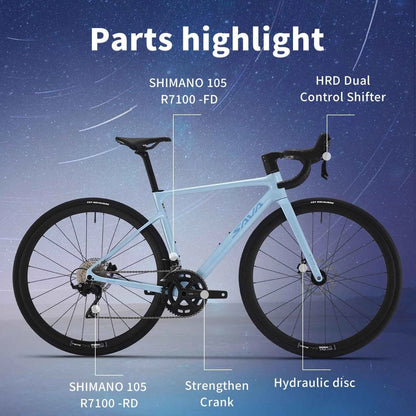 2025 SAVA NEW BIKE STAR SHIP Carbon Fiber Road Bike with HRD Dual Control Shifter Kit Road Racing Bike CE/UCI Certified