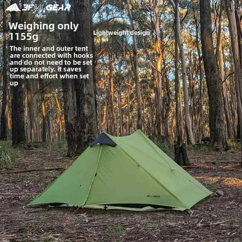 Ultralight 2-Person Backpacking Tent – Double-Wall | 3 & 4 Season | 5000mm | YKK | 43oz Trail Weight