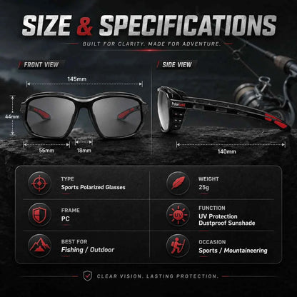 Polarized Fishing &amp; Sports Goggles – Foam Seal, Photochromic Option, UV400, 5 Lens Modes