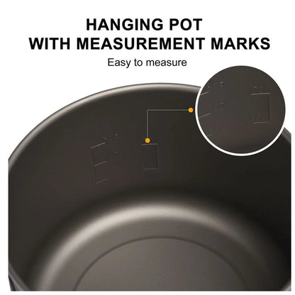 Widesea  Titanium Cookware  Titanium Cookware Set Tourism Cauldron Outdoor Cooking Pot Frying Pan Picnic Kitchen Hiking Trekking