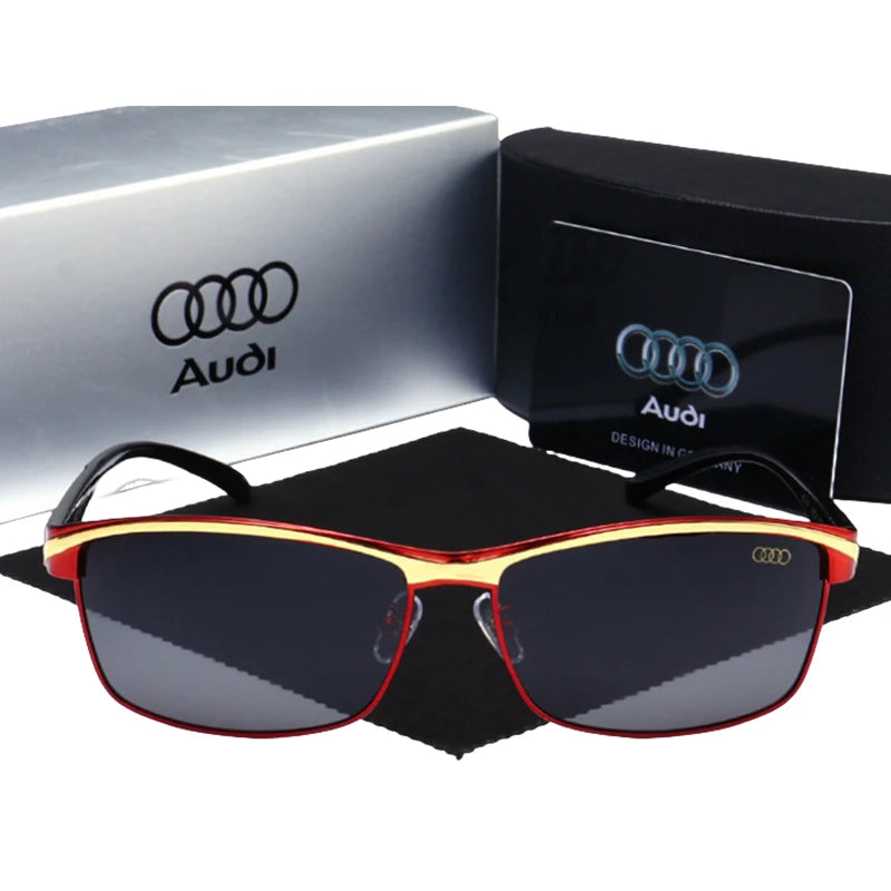 Audi Polarized Sunglasses – Men’s UV400 TAC Lens Anti-Glare Rectangle Frame for Driving, Cycling &amp; Travel