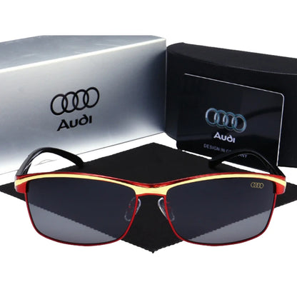 Audi Polarized Sunglasses – Men’s UV400 TAC Lens Anti-Glare Rectangle Frame for Driving, Cycling &amp; Travel