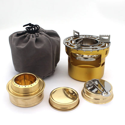Camping Alcohol Stove with Storage Bag, High Power Windproof Bundled Burner for Backpack, Hiking, Picnic, Climbing