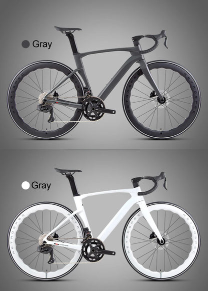 Twitter Full Carbon Road Bike Wireless Electronic Shifting WheelTop EDS TX 2X12 Speed Hydraulic Disc Brake Adult Men&