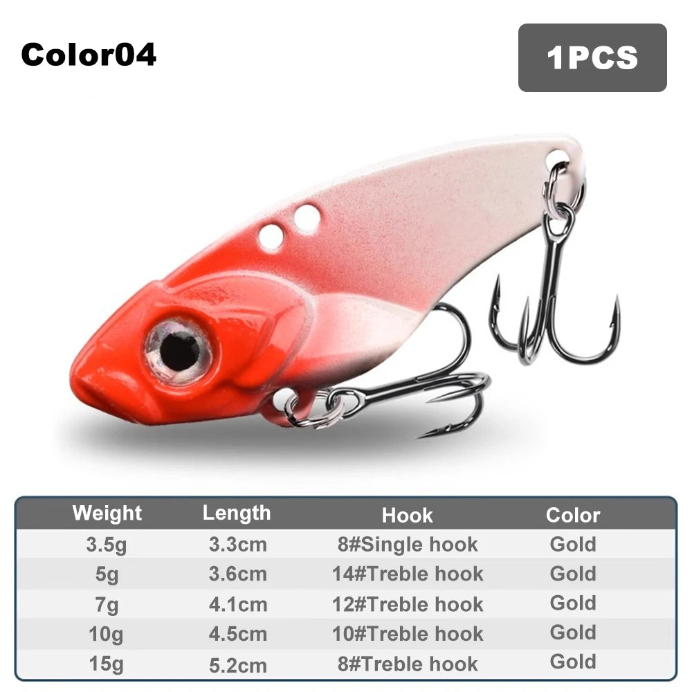 1PCS 3.5g/5g/7g/10g/15g VIB Fishing Lure Rattlesnake Iron Jig – Ultimate Long-Cast Hard Lure for Predatory Fish