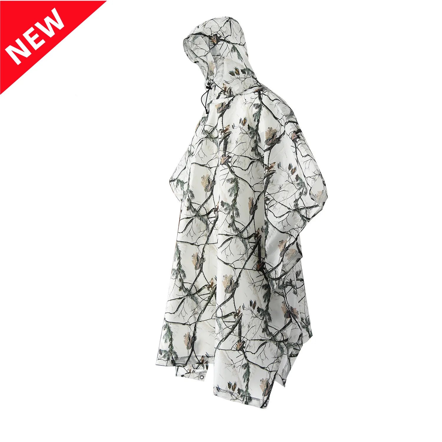 Camouflage Waterproof Poncho – Multifunctional Rain Cover for Camping &amp; Hunting