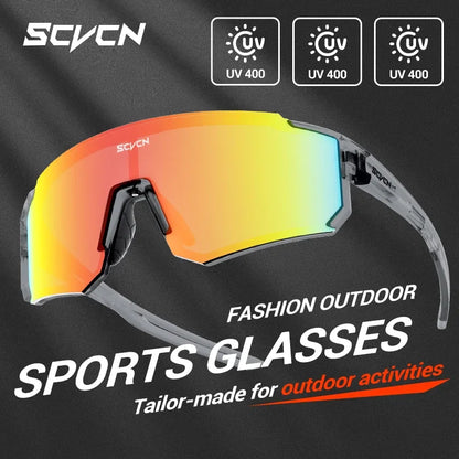 SCVCN Y2K Cycling Sunglasses – UV400 Polycarbonate Road Bike Glasses for Men &amp; Women | Street, Driving, Hiking, Golf
