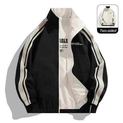 New Jacket Two-sided Long Sleeve Outdoor Men Coats Women Reversible Windproof Coats Splashproof Double-Sided Jackets Couple Top