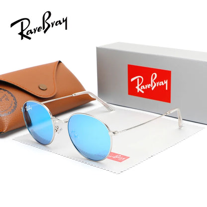 Retro Round Polarized Sunglasses – Unisex Ultra-Light Metal Frame UV400 Classic Circular Shades