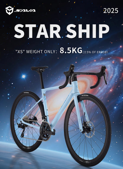2025 SAVA NEW BIKE STAR SHIP Carbon Fiber Road Bike with HRD Dual Control Shifter Kit Road Racing Bike CE/UCI Certified