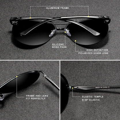 KINGSEVEN Brand Pilot Rimless Sunglasses Polarized UV400 Men Women Glasses Driving Eyewear