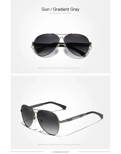 KINGSEVEN N7730 Polarized Pilot Sunglasses – Titanium Frame, Photochromic, UV400, Unisex