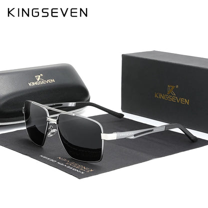 KINGSEVEN x7755 Aluminum Pilot Sunglasses – TAC Polarized Mirror, Anti-Reflective, UV400, Unisex
