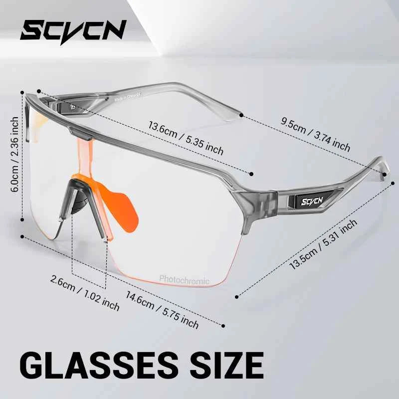 SCVCN Photochromic Cycling Sunglasses Glasses Bike Mountain Bicycle Hiking Golf UV400 Sports Glasses for Men Women Baseball 2026