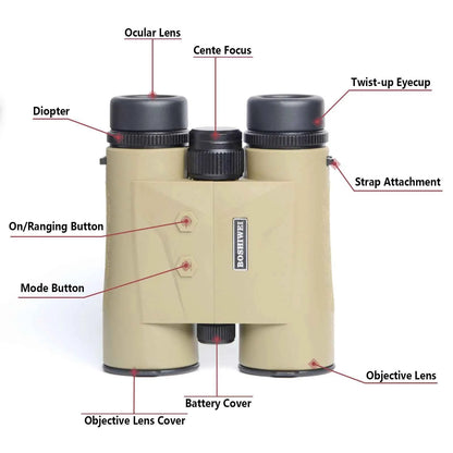 BOSHIWEI BSW 10X42 ED Laser Rangefinding Binoculars – IPX7, 1800m / 2400m, Hunting &amp; Golf