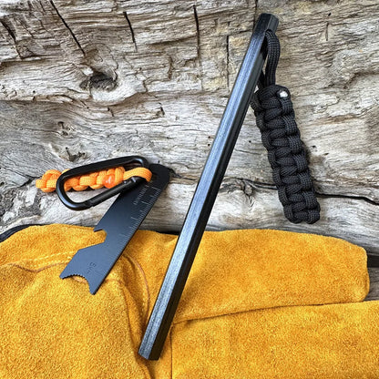 Bear Grylls Survival Fire Starter Magnesium Flint Rod, Portable Emergency Firesteel Kit Compass Whistle for Camping Hiking Tool