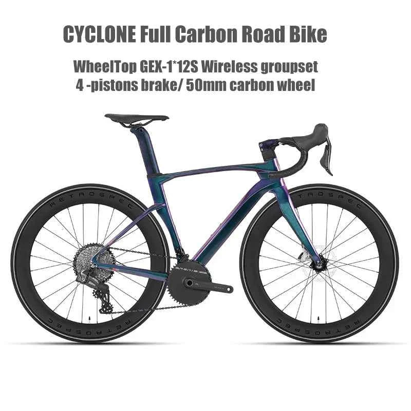 TWITTER Full Carbon Light Weight Wireless Road Bike With WheelTop Wireless Electronic GEX-12S Shifting Carbon Wheels Bicycle