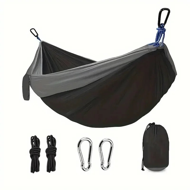 Camping Hammock with Tree Straps – Lightweight Nylon Hammock for Outdoor &amp; Indoor Use