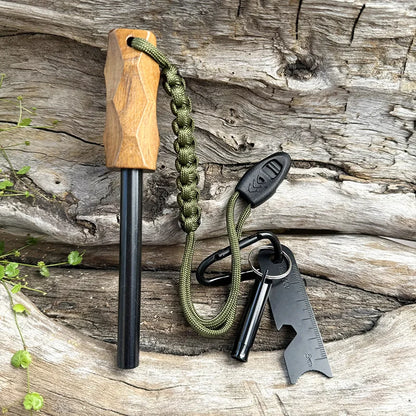 Bear Grylls Survival Fire Starter Magnesium Flint Rod Portable Emergency Fire steel Kit Lighters Smoking for Camping Hiking Tool