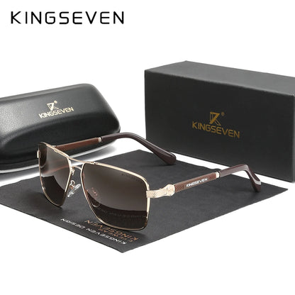 KINGSEVEN 7790 Polarized Square Sunglasses – Alloy Frame, UV400, Photochromic Options