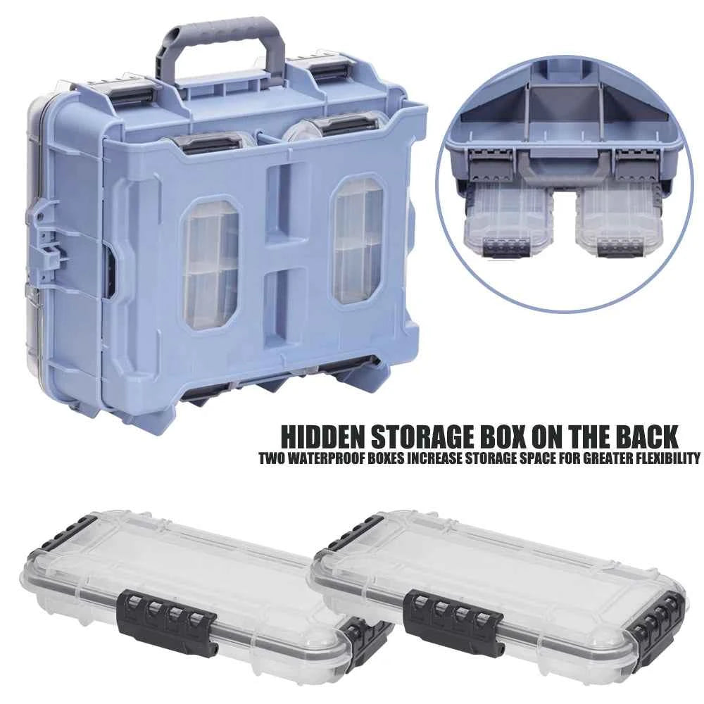 Large Capacity Waterproof Fishing Tackle Box – Hard Shell | Multi-Compartment | Portable | Fishing &amp; Camping