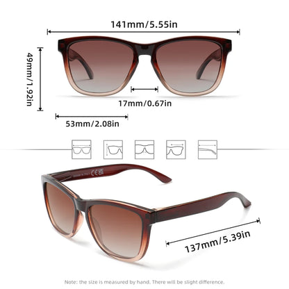RIVIERSUN Classic Polarized Sunglasses – UV400 Unisex Retro Square Eyewear