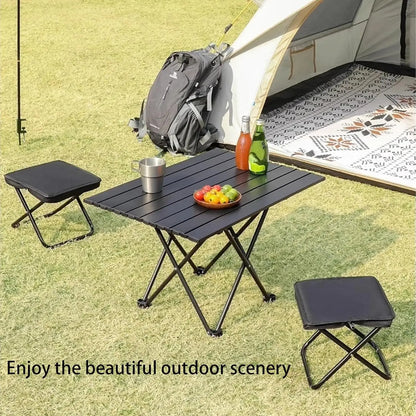 Ultralight Folding Camping Stool – Pocket-Sized 900D Oxford Seat for Fishing, Hiking, Backpacking &amp; Picnic