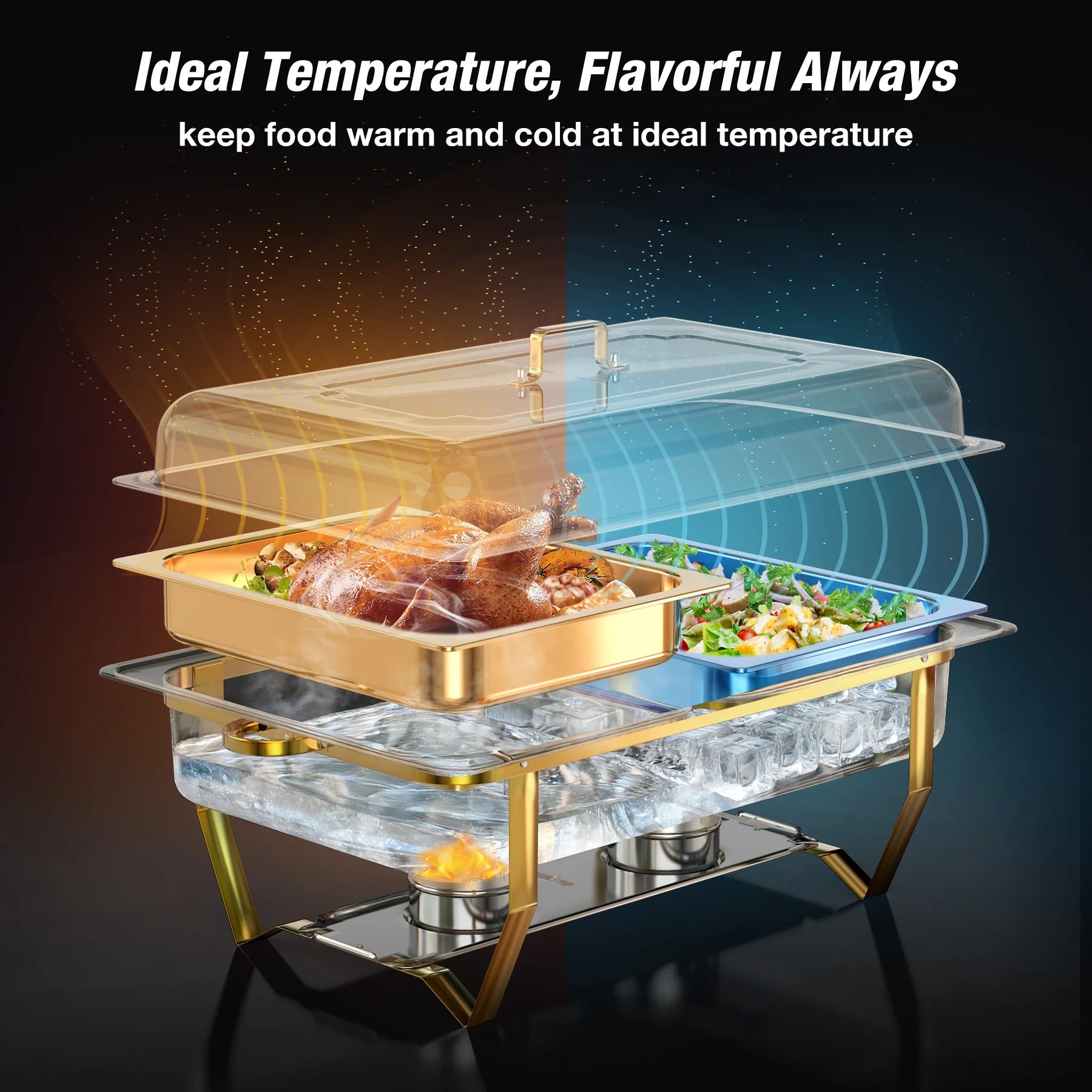 8QT Stainless Steel Camp Stove Chafing Dish