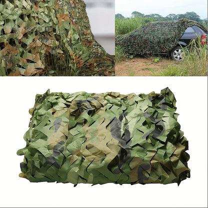 Woodland Camo Netting – Hunting Camouflage Net &amp; Sunshade Mesh for Blinds, Camping &amp; Car Covers