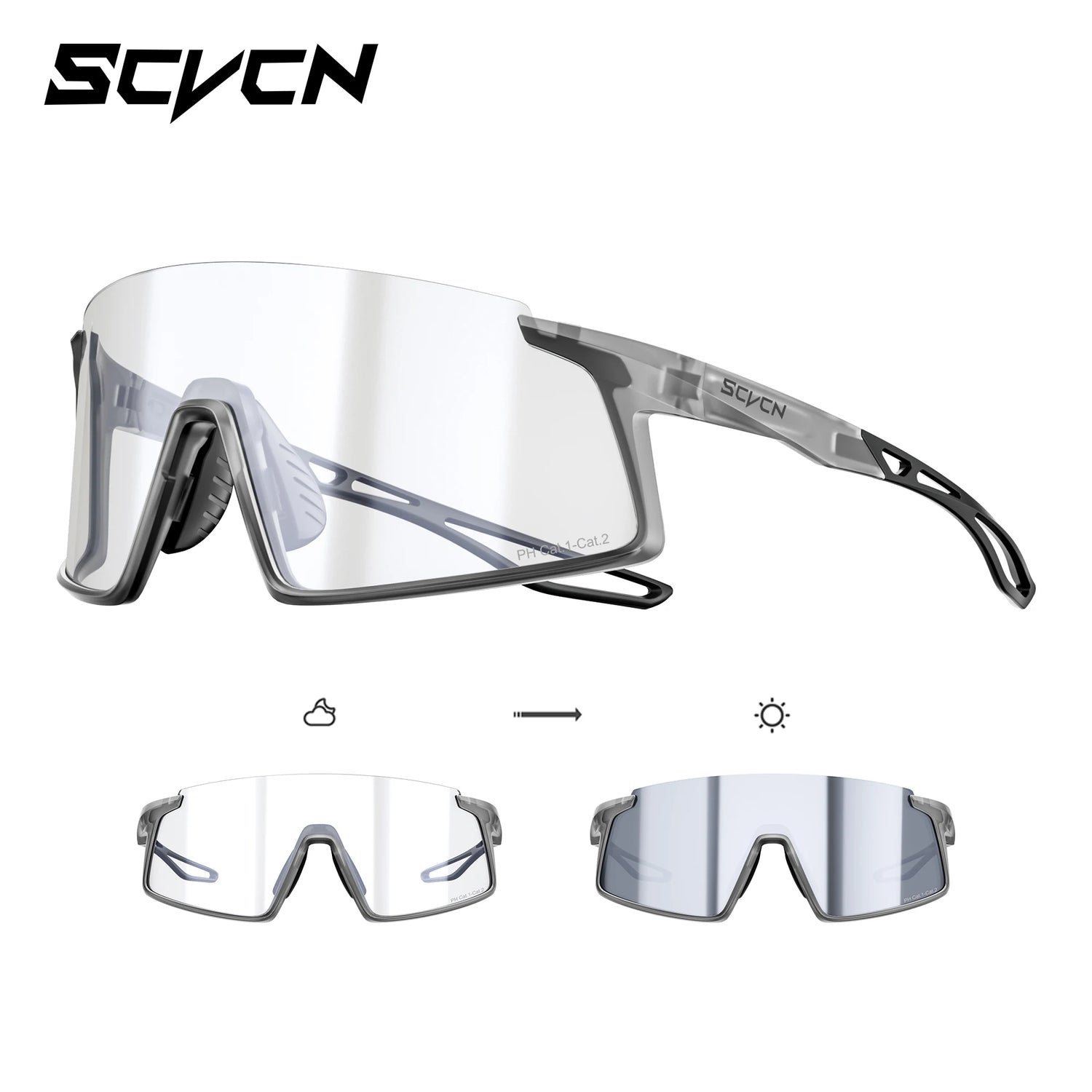 Kapvoe Cycling Sunglasses Photochormic Glasses for Men Hiking UV400 Sports Casual Glggles MTB Bike Glasses Outdoor Eyewear 2026