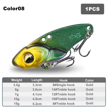 1PCS 3.5g/5g/7g/10g/15g VIB Fishing Lure Rattlesnake Iron Jig – Ultimate Long-Cast Hard Lure for Predatory Fish