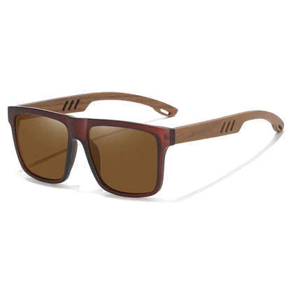 Wood Grain Polarized Pilot Sunglasses UV400 – Men&