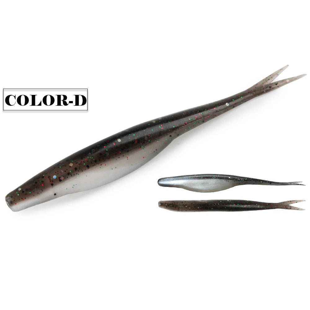 Spinpoler TPR Jerk Shad Swimbait – 5"/12cm Floating Soft Bait, 5 Pcs