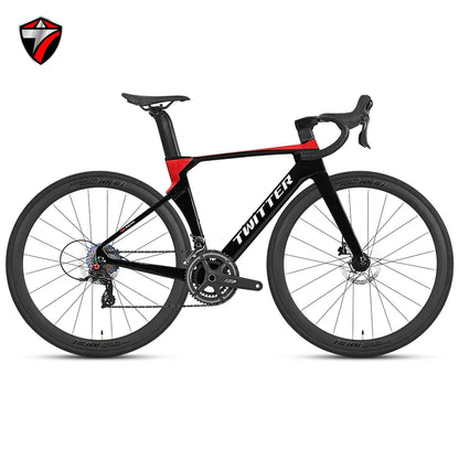 R5pro Carbon Fiber Road Bike 22/24 Speed Racing with Hydraulic Disc Brakes Available in 7 Sizes - 43.5/46/48/50/52/54/56