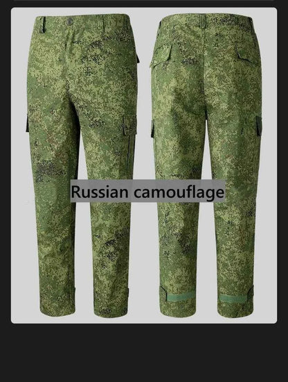 Russian Camouflage Tactical Suit Combat Uniform Men Field Training Clothes Outdoor Hunting Ghillie Suit Jacket Pants Plus Size