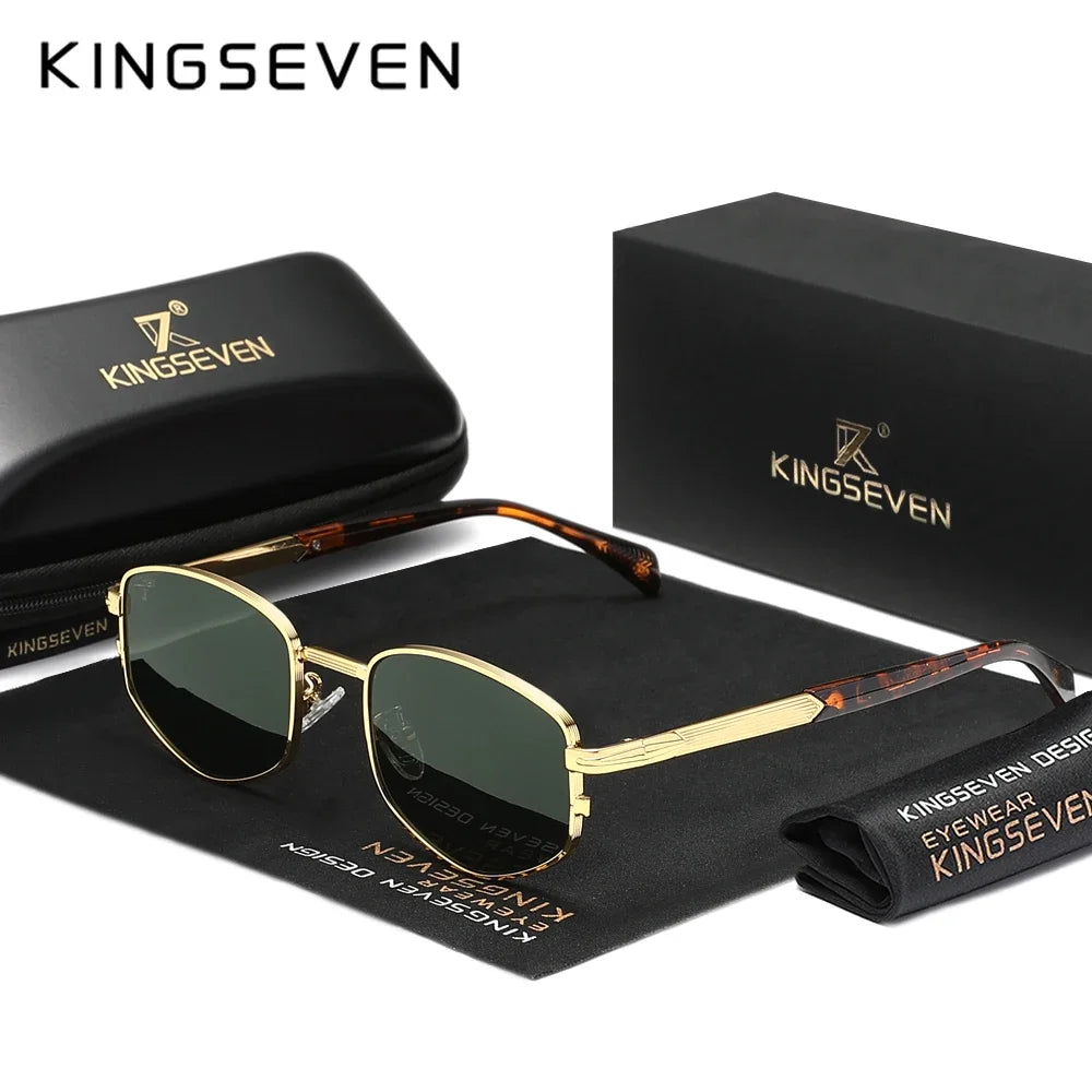 KINGSEVEN 9019 Small Oval Sunglasses – Alloy Frame, UV400, Unisex