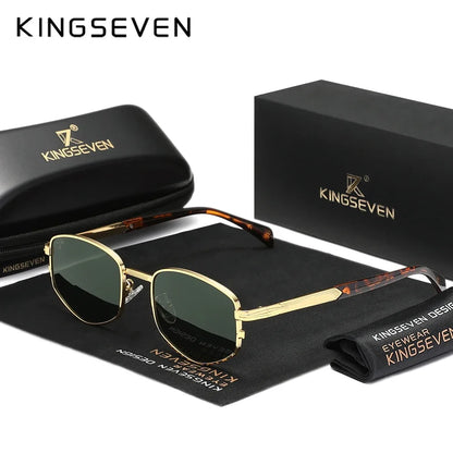 KINGSEVEN 9019 Small Oval Sunglasses – Alloy Frame, UV400, Unisex
