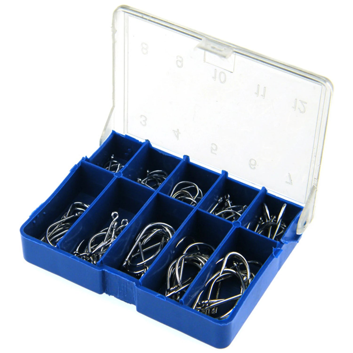 Long Shank Barbed Fishing Hooks – Carbon Steel, Sharp Point, Corrosion Resistant, 50 or 100 pcs