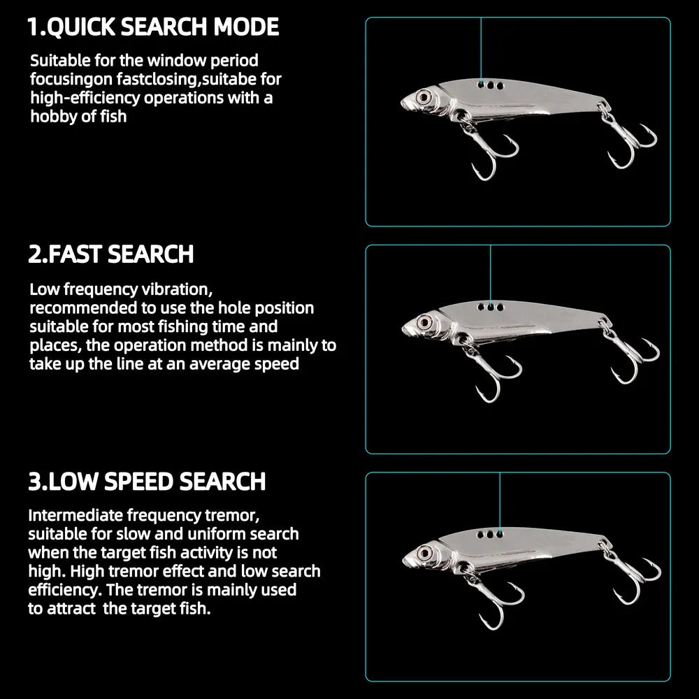 18-Piece Metal VIB Fishing Lure Kit – 5g–30g Sinking Blade Spinner | 3D Eyes | Bass, Pike &amp; Perch | All Waters