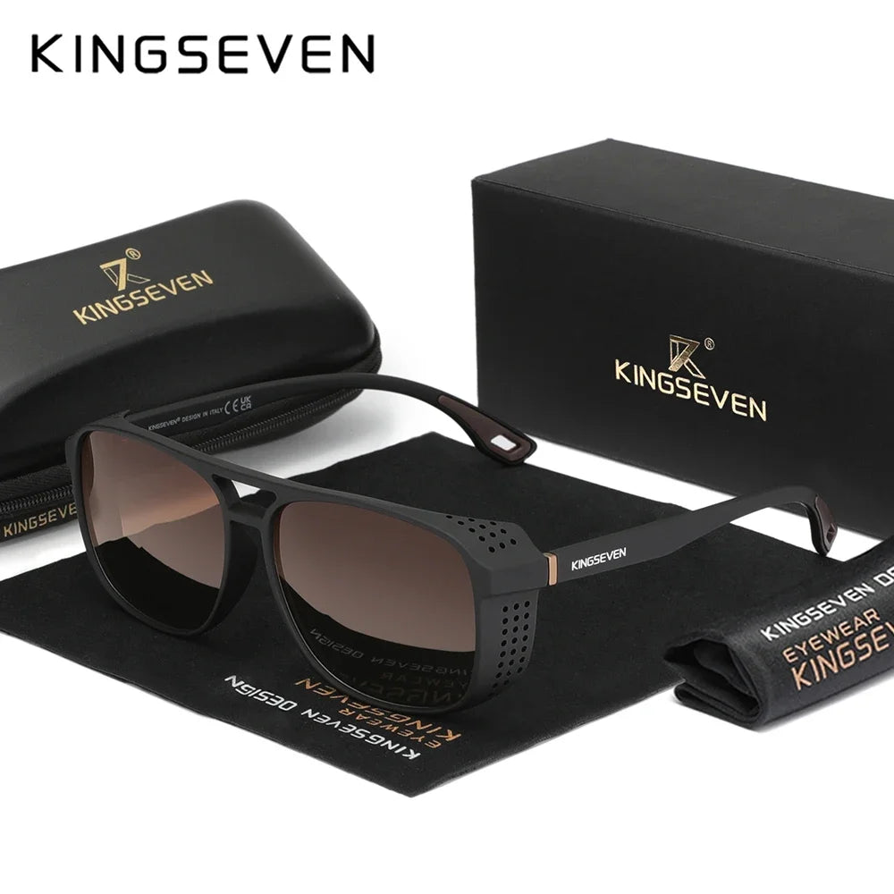 KINGSEVEN Fashion Large Frame Polarized Sunglasses – UV400 Vintage Style