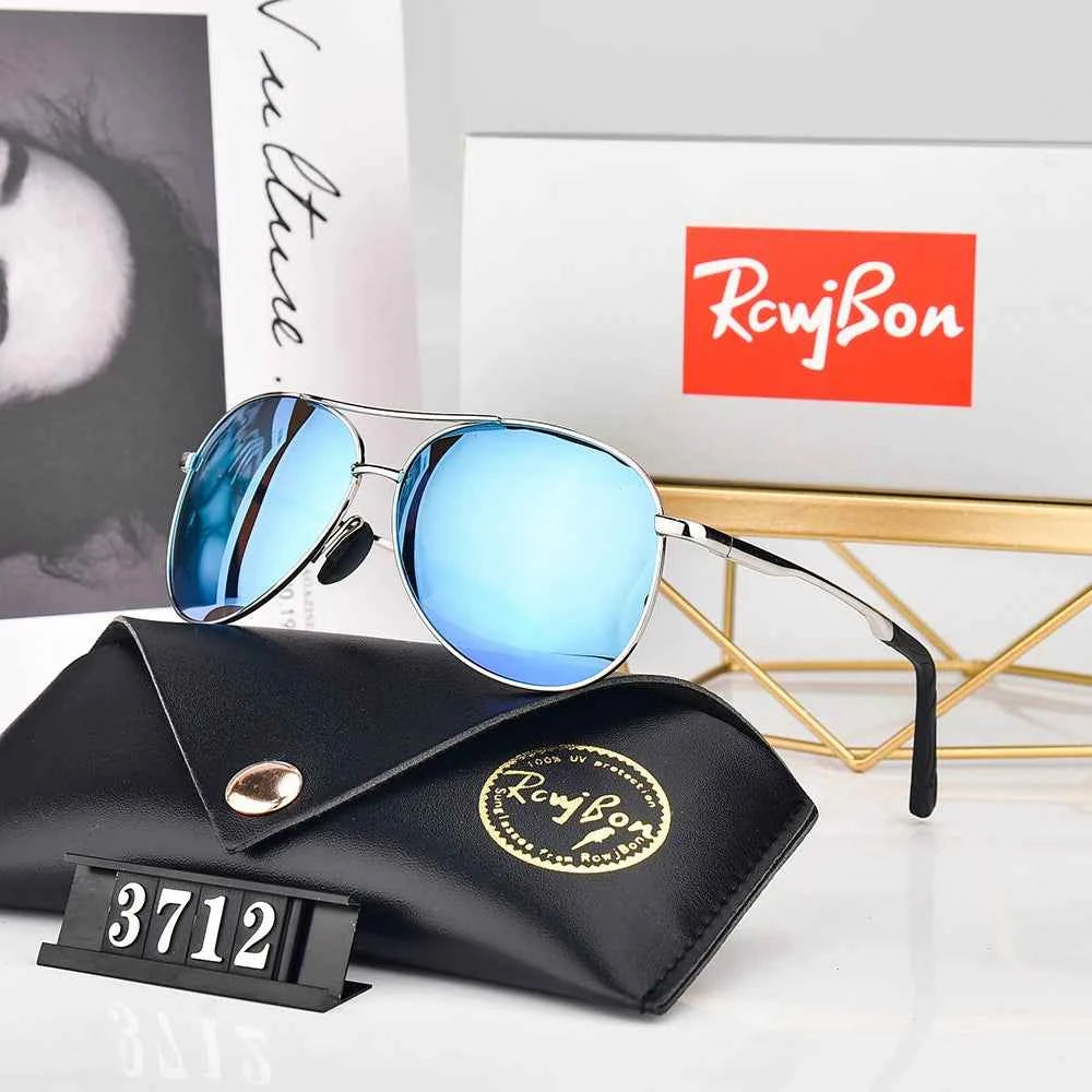 Fashion Brand Alloy Aviators Frame Sunglasses UV400 Polarized Eyewear For Men Women Driving Travel Glasses