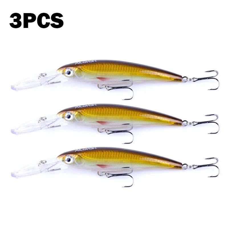 170mm 30g Minnow Fishing Lure – Hard Bait Wobbler for Bass, Pike &amp; Saltwater Trolling