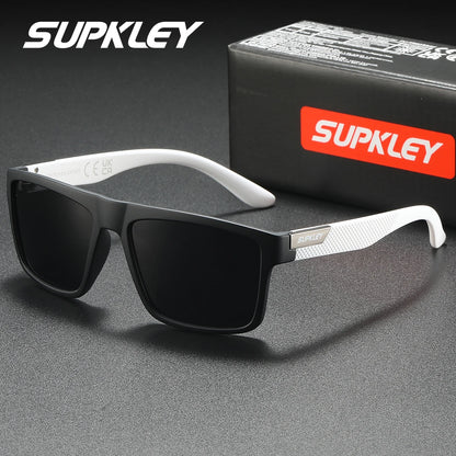 SUPKLEY Polarized Square Sunglasses – UV400, Lightweight Polycarbonate Frame, Unisex, 8 Colors