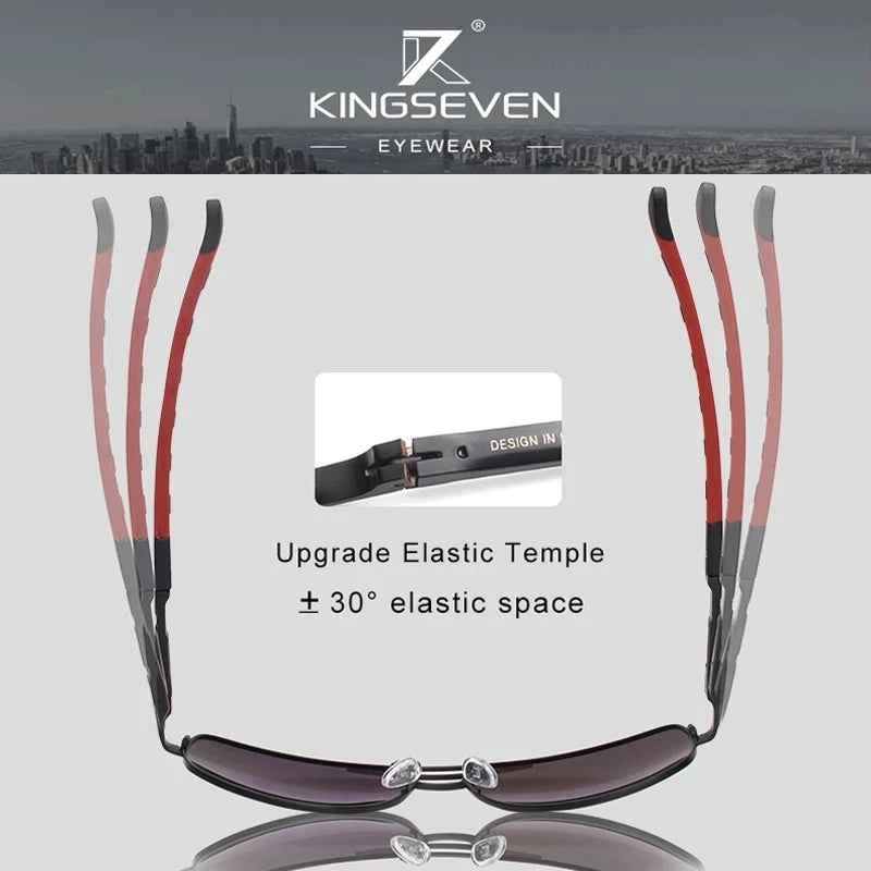KINGSEVEN Classic Pilot Polarized Sunglasses – UV400 Aluminum Frame for Men &amp; Women