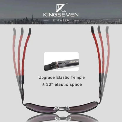 KINGSEVEN Classic Pilot Polarized Sunglasses – UV400 Aluminum Frame for Men &amp; Women