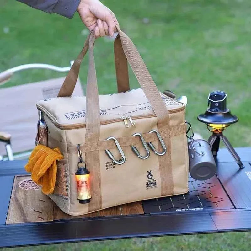 56L Waterproof Insulated Folding Camping Storage Box – Tactical Cooler &amp; Field Gear Organizer