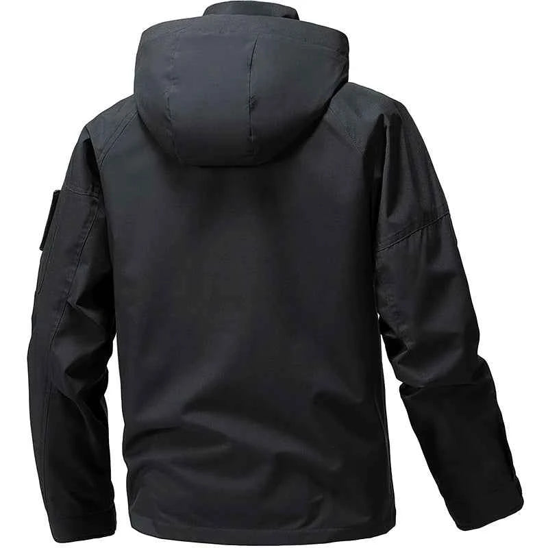 New Waterproof Jacket Men Outdoor Softshell Zip Up Hooded Jacket Windbreaker Hiking Camping Coat Lightweight Spring Autumn Coats