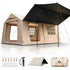 SENLEETO Inflatable Camping Tent – 6-8 Person, 129 sq ft with Canopy, Stove Jack & Pump