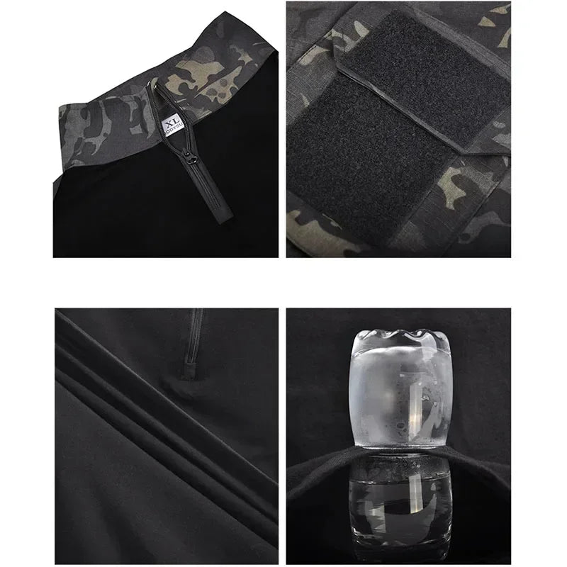 Combat Tops Waterproof Tactical Suits Elastic Multiple Pockets Quick Drying Workwear Cargo